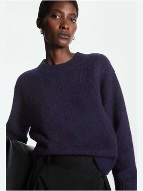 COS navy blue alpaca sweater size S